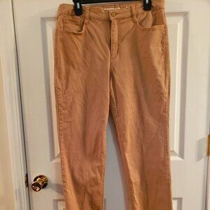 Jones New York Jeans, Lexington Straight, tan, sz 14 x 32 long